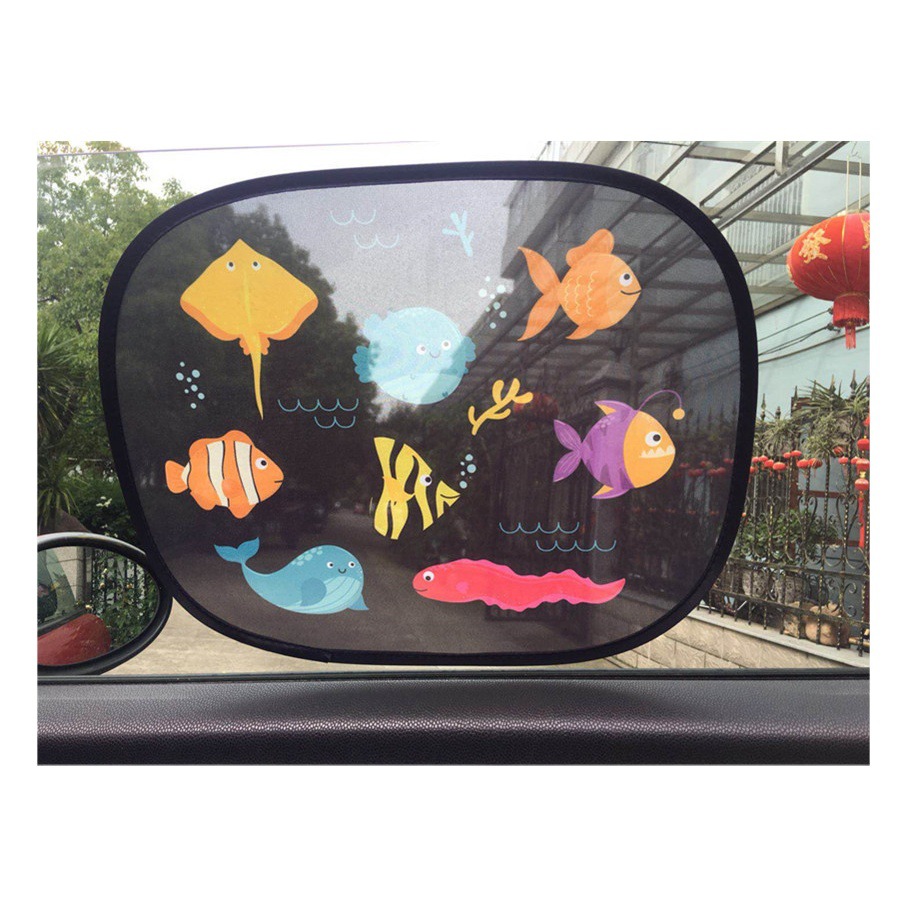 Parasol de coche de dibujos animados 44*35 malla película electrostática Universal ventana sombrilla parasol