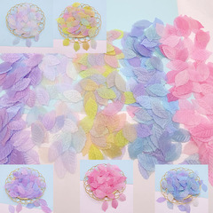 DIY Handmade Jewelry Fake Leaves Multicolored Yarn Leaf Headband Fashion Children Leggings Shoes Hat Accessory