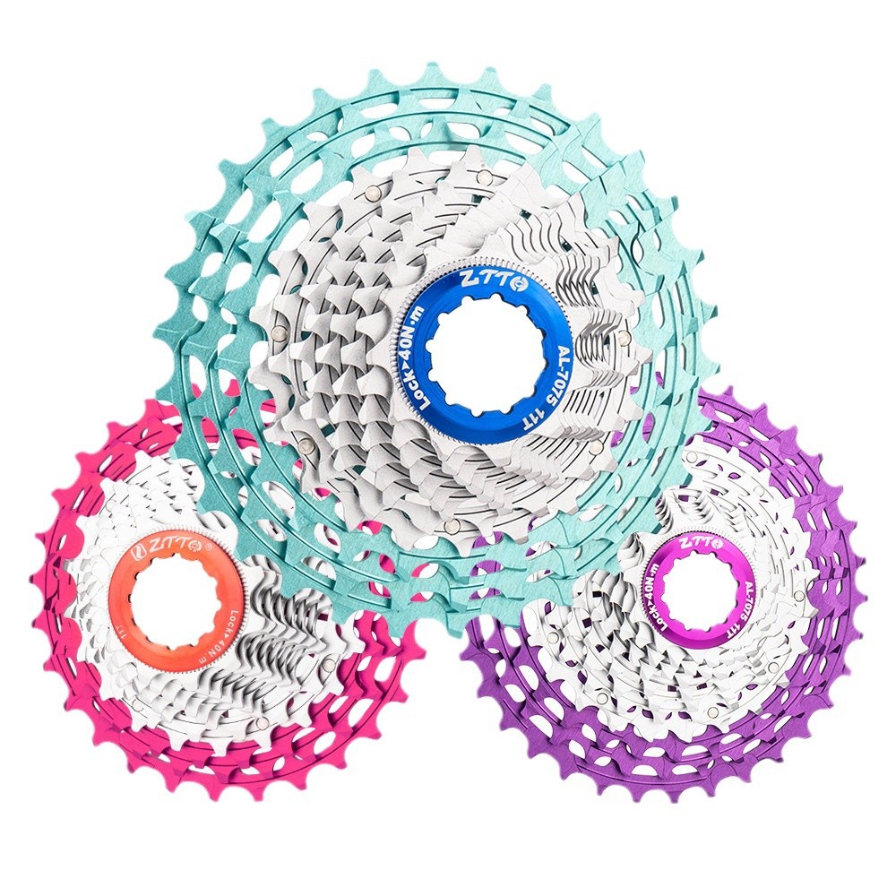 Volante de bicicleta de carretera ZTTO 12 velocidades 28-36 volante de tarjeta hueca de color todo en uno CNC ultraligero