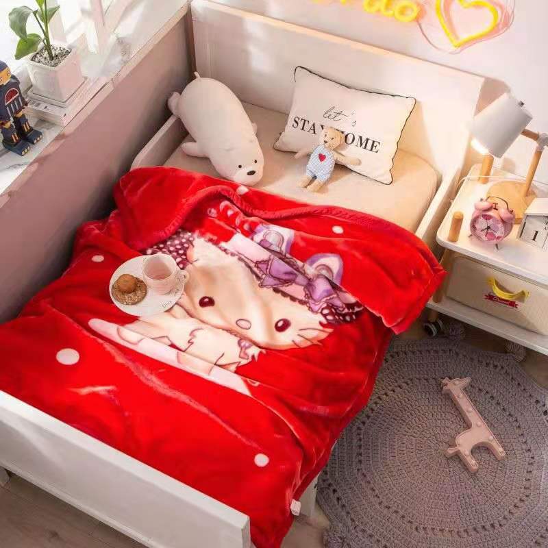 2.4kg 두꺼운 구름 담요-빨간 고양이 110*140