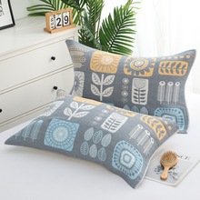 棉枕巾加厚纱布情侣枕头巾一对装成人加大四季单人枕芯盖aω