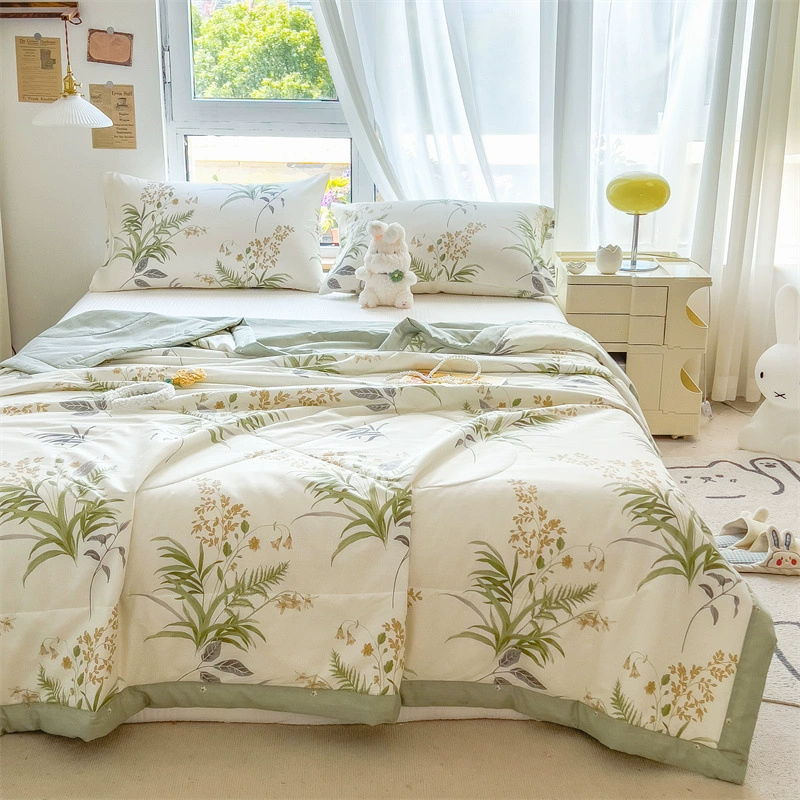 Хлопчатобумажная печать летом прохладное одеяло сельская кондиционер стеганое одеяло летом тонкое стеганое одеяло