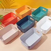 Storage box, table plastic storage system, storage basket