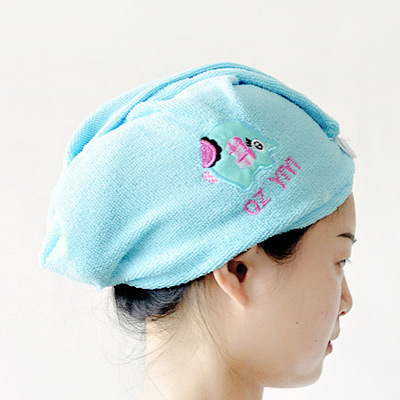 T moda sólida suave encaje aumentado engrosado super absorción rápida sombrero de cabello seco sombrero de baño