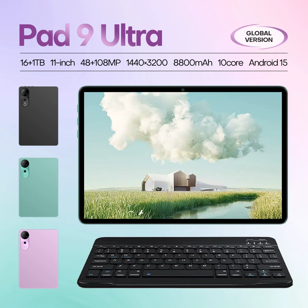 Трансграничный глобальный хит продаж планшетный компьютер Pad 9 Ultra с памятью 16+1 Тб и большим экраном высокой четкости от производителя оптом