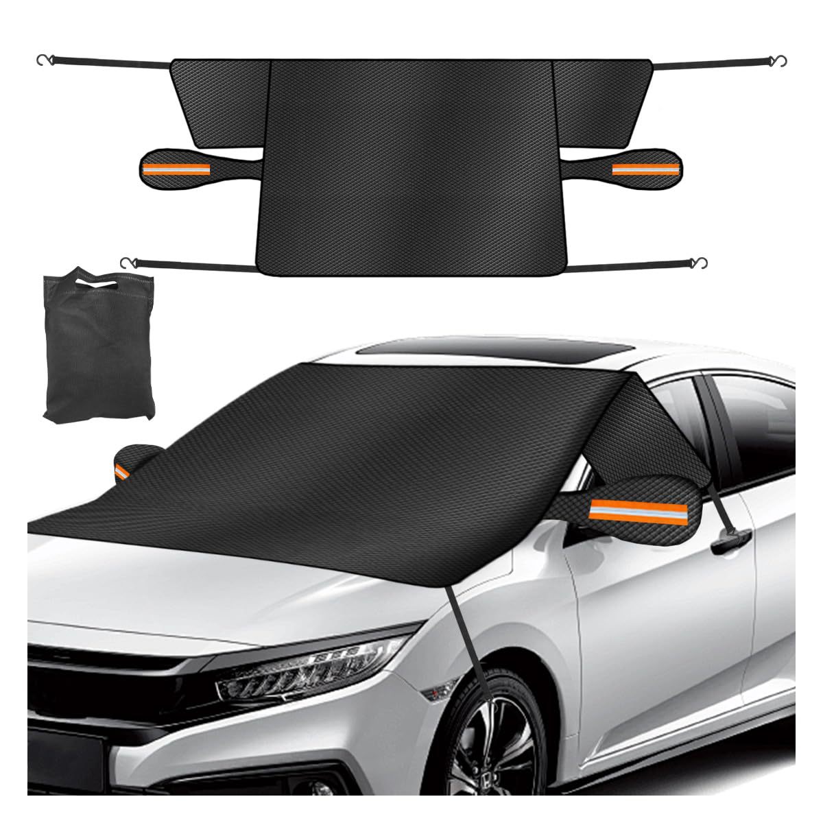 Production of Oxford Cloth Car Snow Cover, Front Anti-Freeze Cover, Windshield Anti-Frost and Snow Cover, Thickened Car Cover, Sunshade Cover