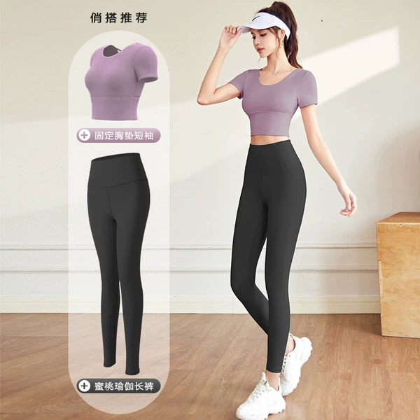 [Short-sleeved + trousers suit] Berry Purple + Starry Black