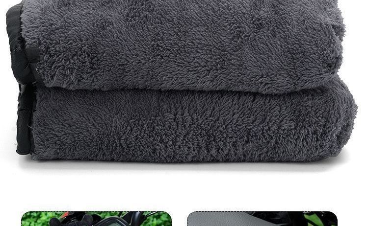 Thickened winter warm handlebar covers for electric bikes, waterproof and windproof, with fleece lining