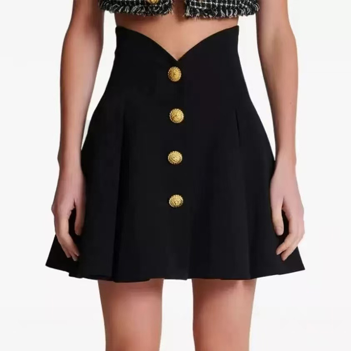 25134 Quality Ready-Made Summer New Product Slim Short Fashionable Elegant Commuter A-Line Skirt High Waist Short Skirt for Women