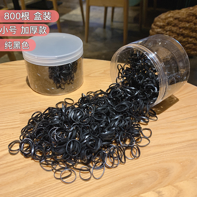 Pequeña banda de goma disponible negra para las mujeres, alta banda de goma elástico y durable, Banda del pelo, Banda del pelo para las muchachas