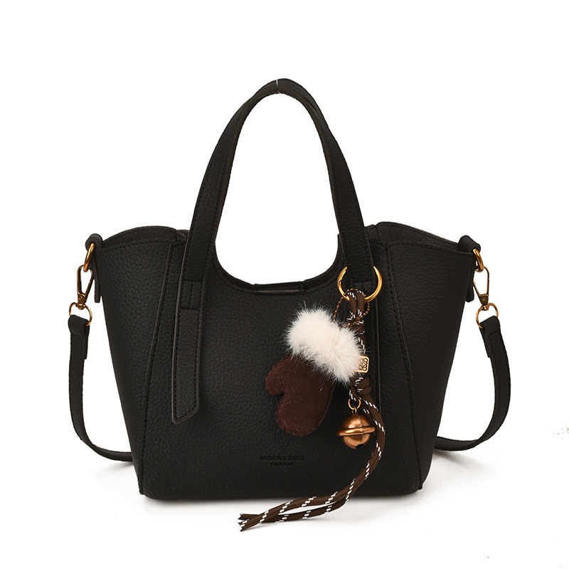 Retro lichi estampado bolso de cesta de comida de mano bolso de viaje para niños bolso de madre 2025 mujeres de hombro universal bolso de cubo