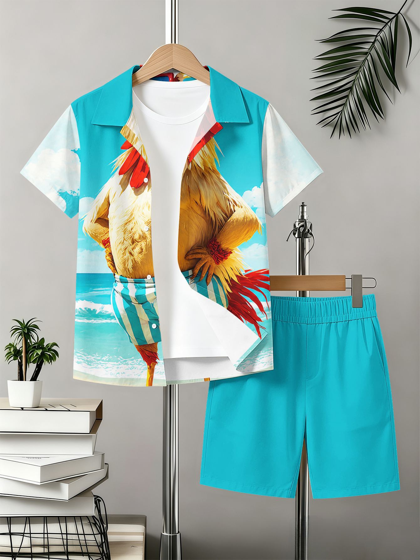 Sommer Set Mit Hemd Und Shorts Für Jungen Mit Totem-muster_voghion.com