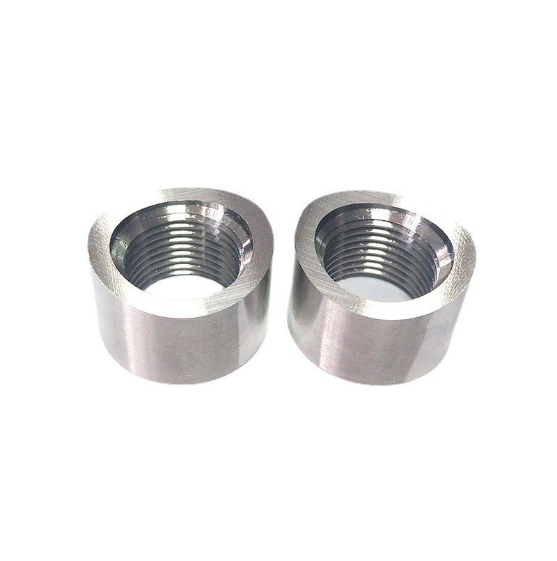 Tornillo de soldadura M18X1.5 de acero inoxidable con rosca interna y base de muesca para tubo de escape, piezas automotrices mecanizadas.