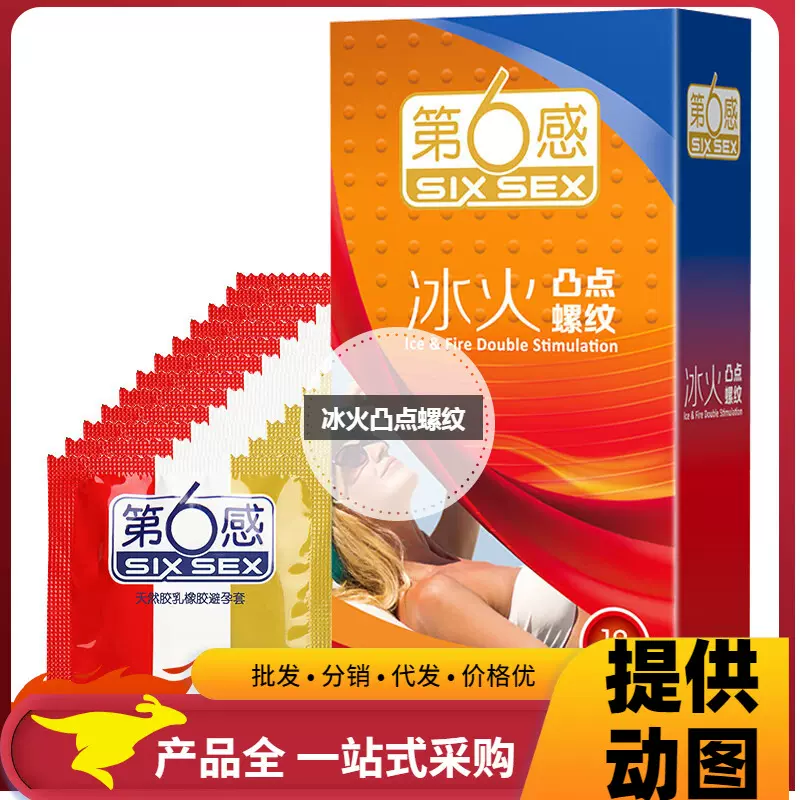 第6感冰火凸点螺纹12只装避孕套螺纹颗粒安全套计生成人用品批发