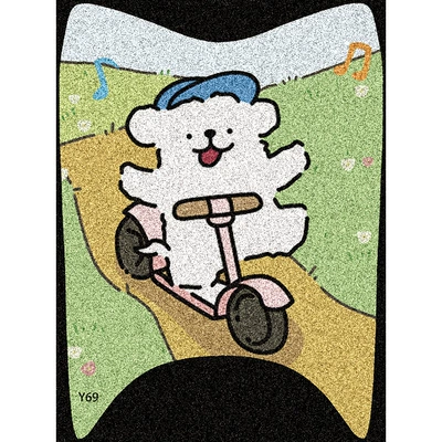 Waterproof and Non-Slip Electric Vehicle Yadi Electric vehicle foot mat - skateboard-dog