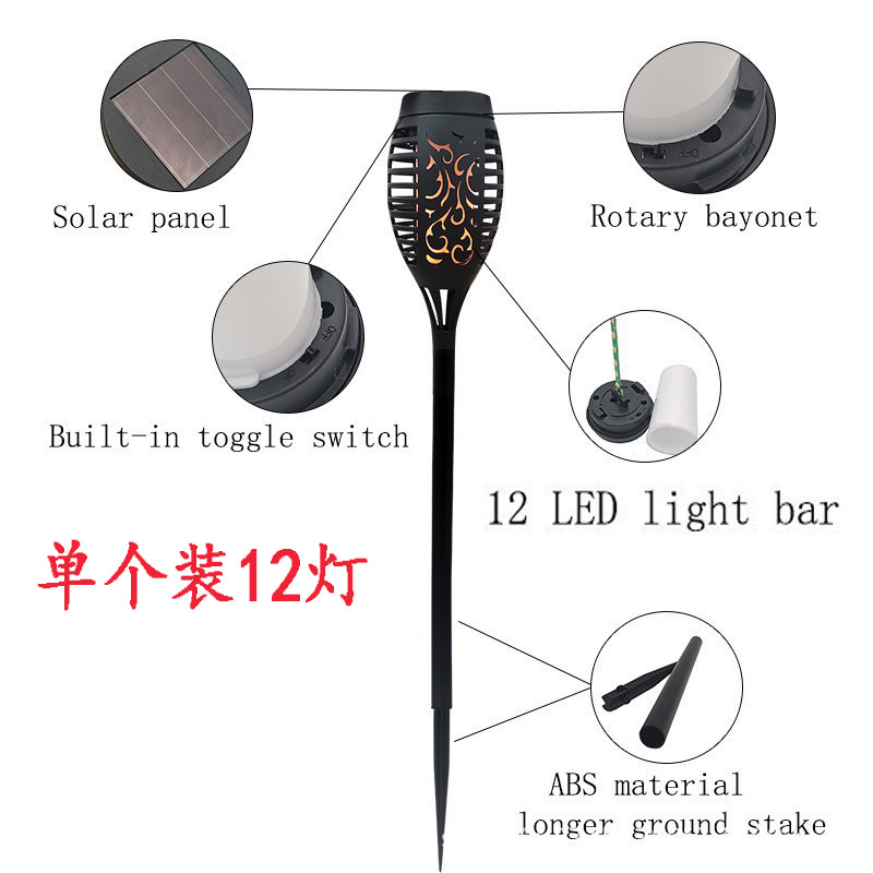 Transfronterizo solar exterior lámpara de patio casa impermeable jardín villa tierra lámpara de césped paisaje decoración lámpara de calle