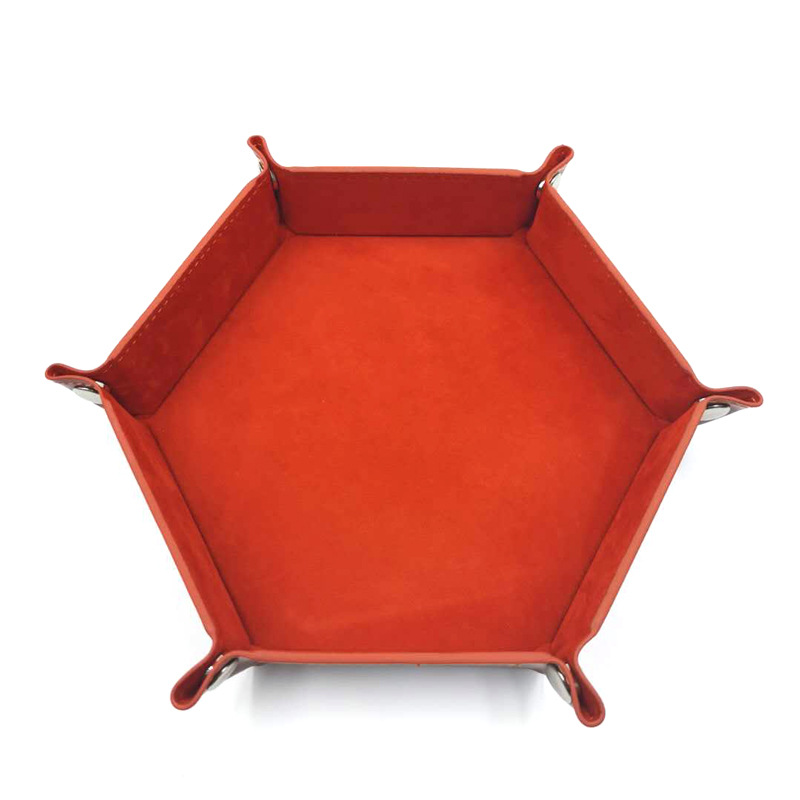 Vide-poche velours hexagonal boîte de rangement pliable_voghion.com