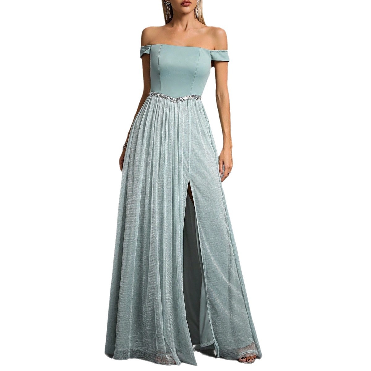 2026 nuevo vestido de baile de hombro transfronterizo europeo y americano vestido de estilo adelgazado vestido de adulto vestido de mujer image 5
