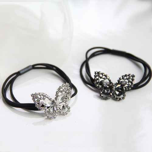 New Arrival Swan Alloy Rhinestone Hair Ties Wholesale, Korean-style Elegant Buns, Amazon-Compatible Elastic Hairbands, Cross-border Headwear
