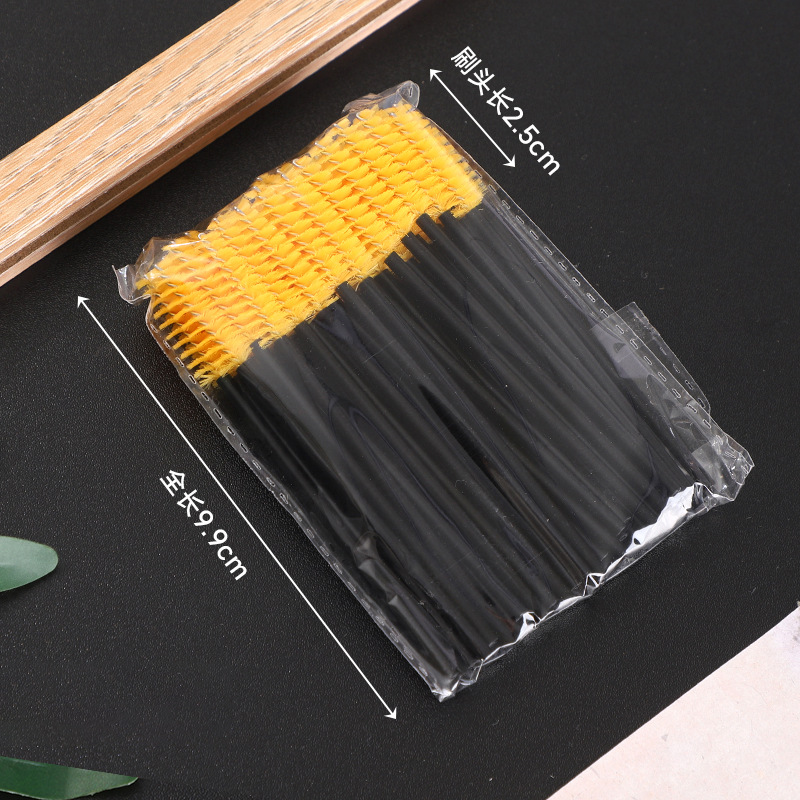 Fábrica directa cepillo de pestañas desechable barra de núcleo negro cepillo de cejas cepillo espiral injerto herramientas de maquillaje de pestañas