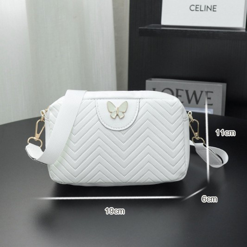 Bolso de mujer 2025 nuevo bordado ondulado mariposa decoración bolso de almohada cilíndrico bolso de hombro bolso regalo de moda image 4