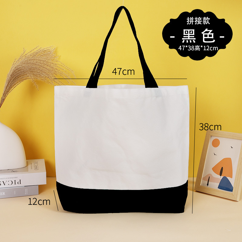 Bolsa de lona publicidad personalizada bolsa de algodón bolsa de compras en Blanco Bolsa de lona de un solo hombro logotipo impreso personalizado