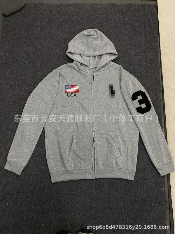 时尚潮流夏季新款水洗刺绣连帽卫衣宽松休闲日系嘻哈高街衬衫中性|undefined