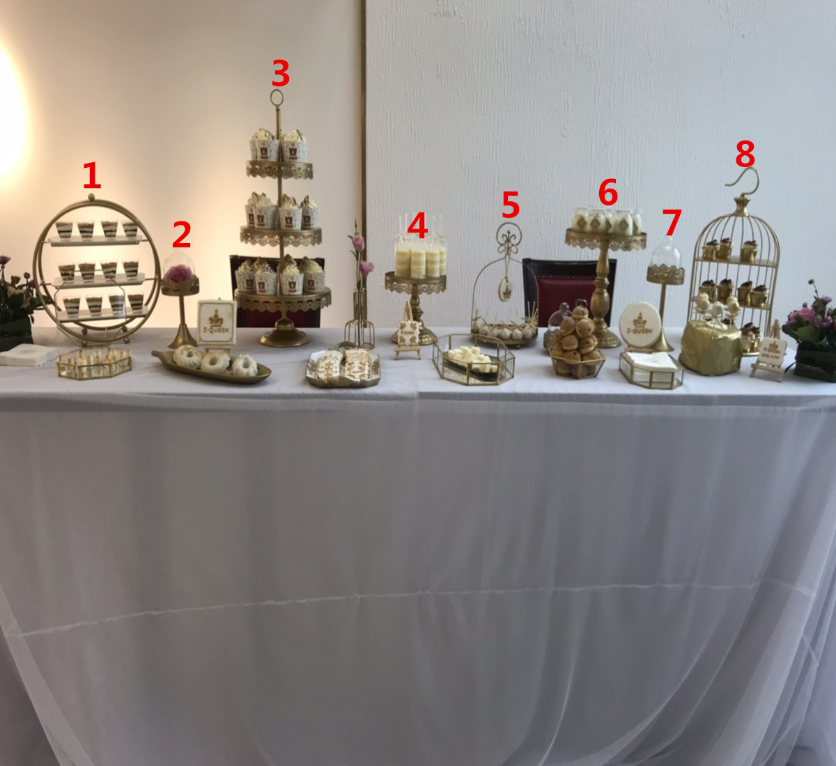 Estilo europeo té de la tarde Merienda stand creativo boda postre Mesa decoración postre pastelería pastel soporte de comida fría soporte de exhibición