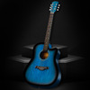 [Factory Direct Sales] 41 -inch Full -椴 【【【【【black blue sunset color guitar
