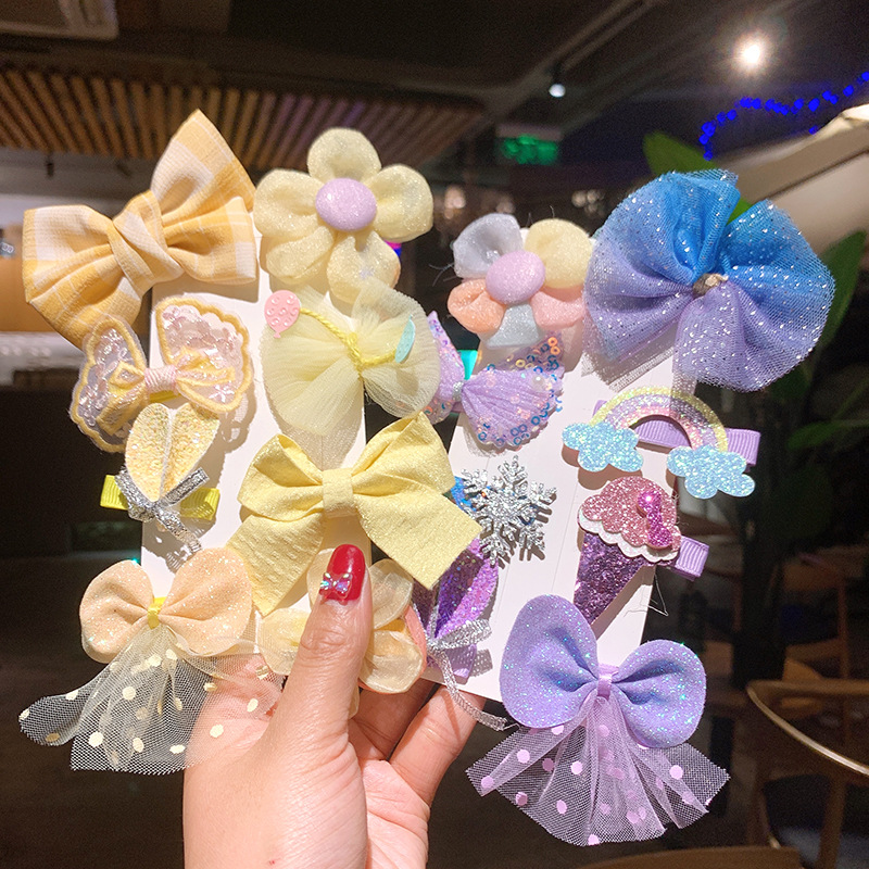 Korean Style Bow Flower Children's Hairpin display picture 9