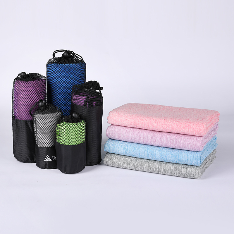 Toalla de Playa de Secado Rápido para Adultos, Efecto Gris Cáñamo, Absorbente, Portátil, de Microfibra para Hombre y Mujer