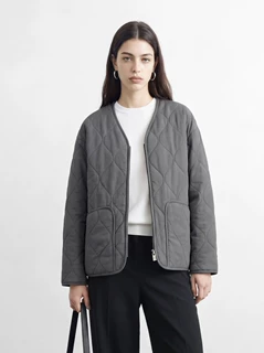 26秋季短款小禾简约白鹅绒平纹布保暖棉服服外套女