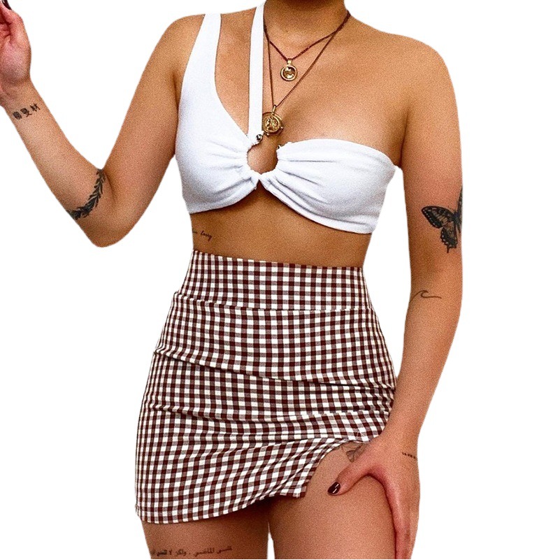 Sling americano, nuevos productos transfronterizos, tops cortos europeos y americanos, chalecos de chicas calientes, ropa de mujer hueca