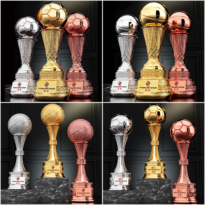 Deportes de resina trofeo creativo botas de oro Copa de fútbol trofeo árbitro guantes de portero trofeo de resina de madera