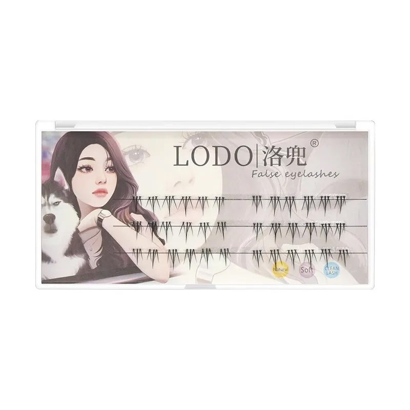 Luodou 下まつげ つけまつげ ナチュラル スタイル 小さな炎 下まつげ セグメント化された接着剤不要のつけまつげ 硬い茎で支えられます|undefined