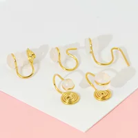 Медное покрытие 18K Цвет Сохранение DIY Ушные украшения Аксессуары Ушные гвоздики к зажиму для ушей Конвертер Модный зажим для ушей без отверстий для ушей Москитная благовония Тарелка