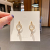 Brand retro fashionable earrings, silver 925 sample, European style