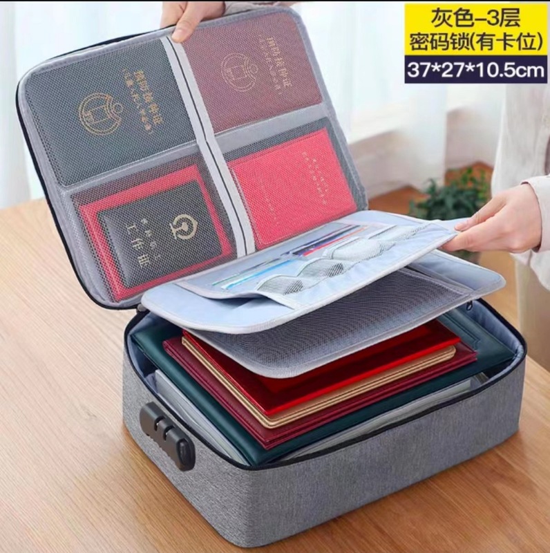 家庭用証明書収納バッグ大容量家庭用証明書パスポートカードバッグ防水ファイルファイルファイル整理収納袋|undefined