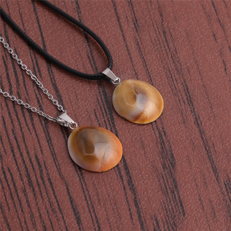 Fashion Snail Stone Pendant Necklacepicture1