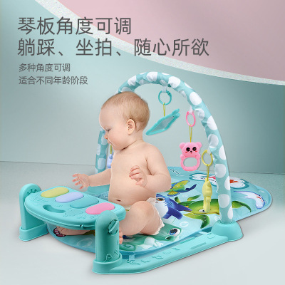婴儿健身架 益智脚踏琴钢琴踢踏音乐垫游戏健身毯宝宝摇铃玩具