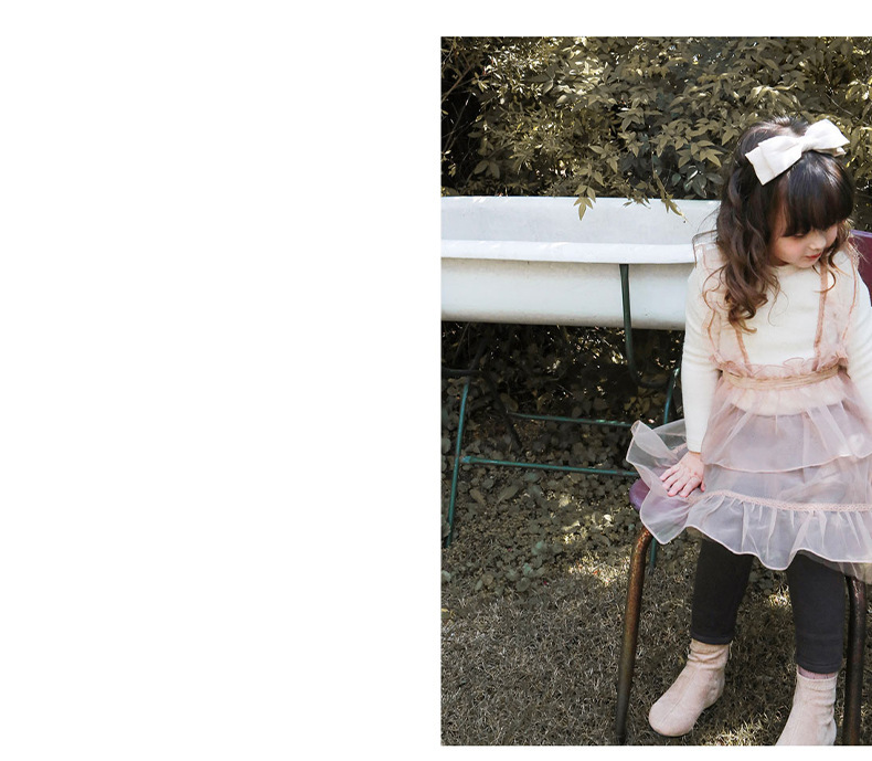 杏粉蓬蓬紗裙褲_09