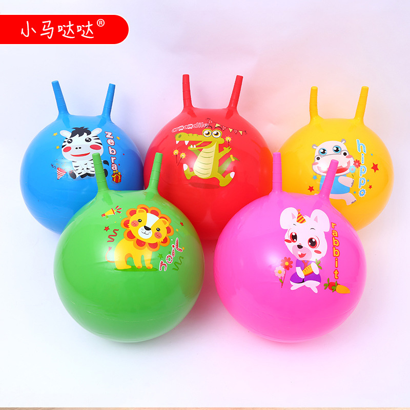 Wholesale Dada Children's Thick Inflatable Lamb Horn Ball Jumping Ball Kindergarten Bouncing Ball Baby Sensory Training Toy