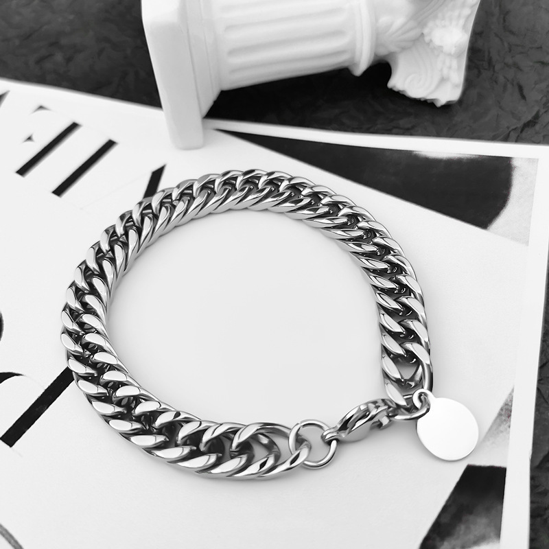 10mm thick cuban bracelet 21cm with piece