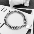 10mm Thick Cuban Bracelet 21cm with Plate