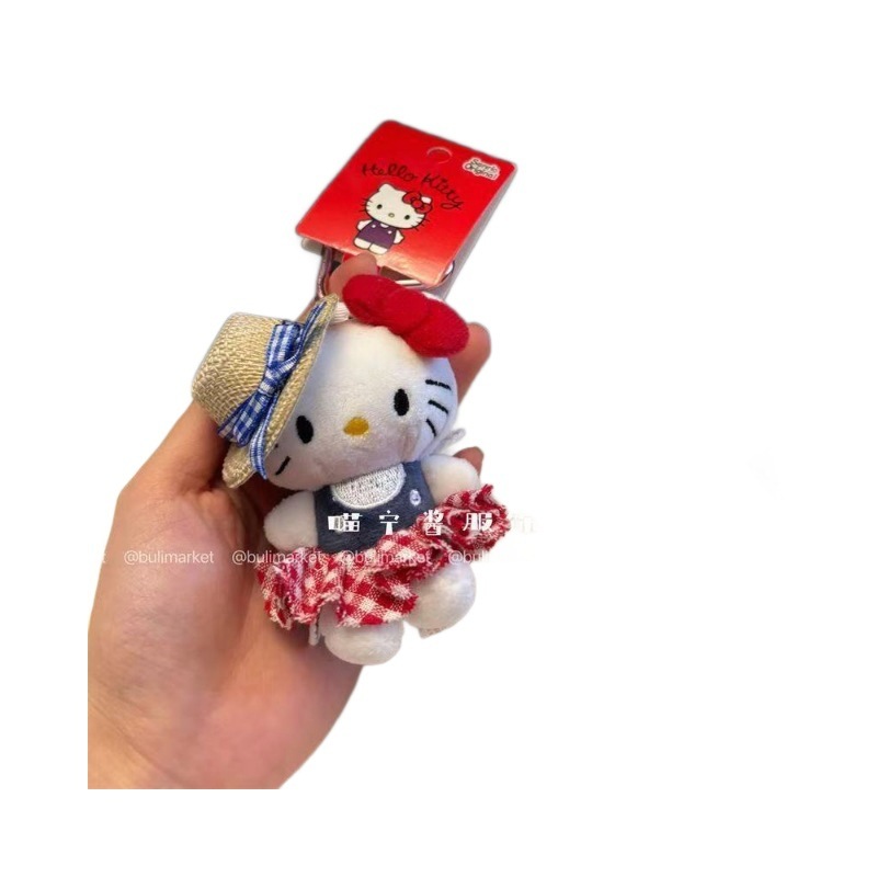 新品猫咪包挂件牛仔裤凯蒂猫玩偶挂饰包包饰品卡通公仔钥匙挂件|undefined