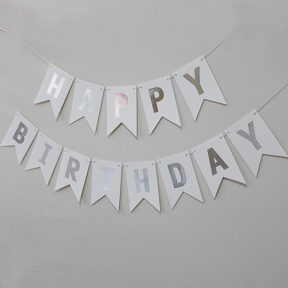 Guirnalda de Feliz Cumpleaños con Diseño de Cola de Pez en Dorado, Decoración para Fiesta de Cumpleaños