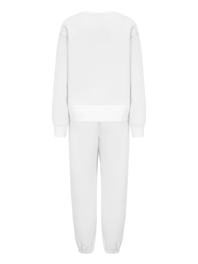 Women's Two Piece Set Fleece Lined Round Neck Casual Print Outfit_voghion.com
