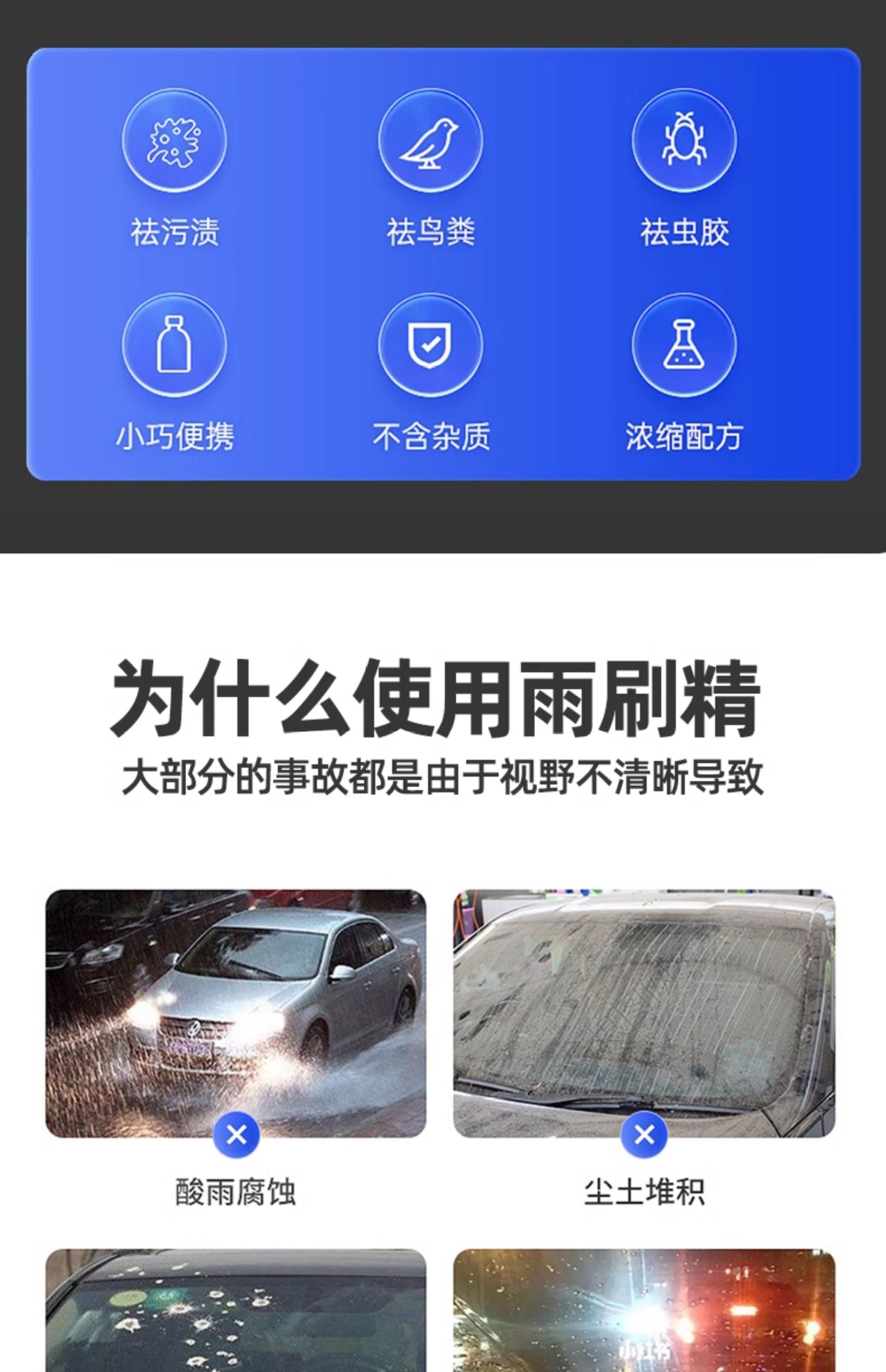 Aogilong Glass Concentrate Wiper Fluid, Windshield Washer Fluid, Car Oil Film Remover, Insect Residue Remover, Universal for All Seasons, Other