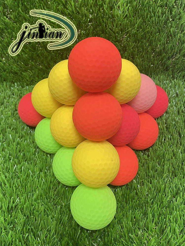 Golf colored balls, matte PU double-layer competition balls, long-distance competition balls, multiple colors available, factory direct sales