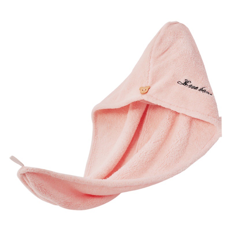 Hair drying cap for women thickened super absorbent coral fleece headscarf quick hair drying towel Nordic color creative shower cap New
